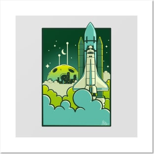 Space Rocket Posters and Art